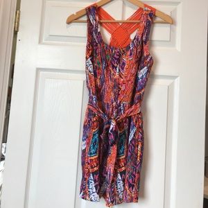 Bebe size 4 colorful romper